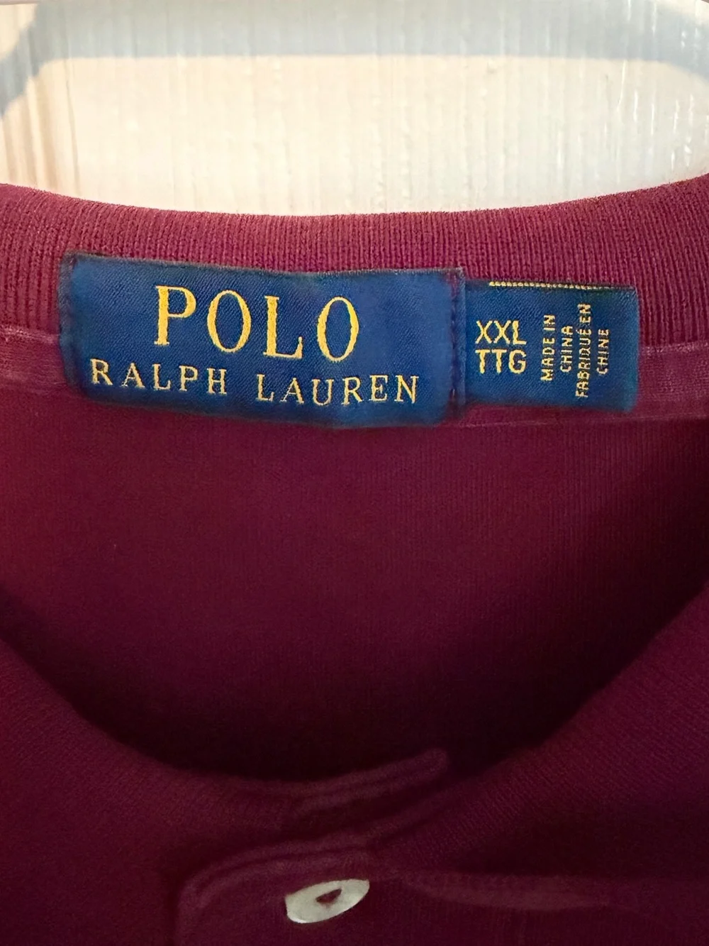 Polo Ralph Lauren Men's XXL Burgundy Cotton Short Sleeve Polo Shirt